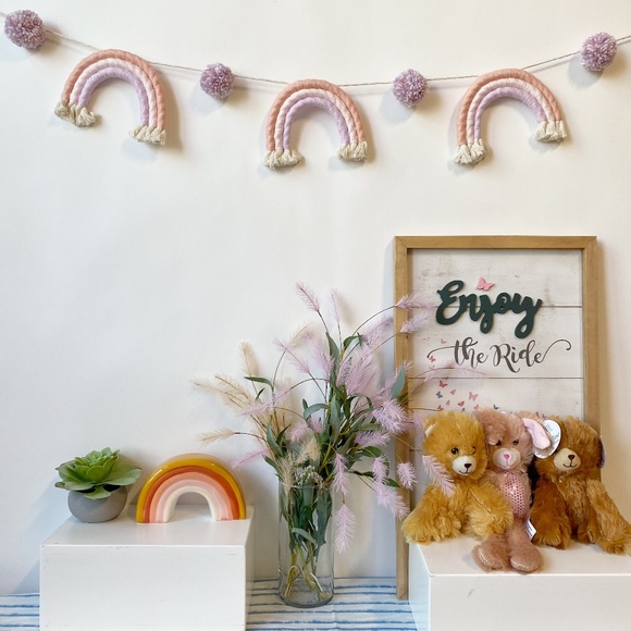 Rainbow Garland Nursery Decor Party Decorations Baby Shower Wall Hanging Decor - Picture 4 of 7